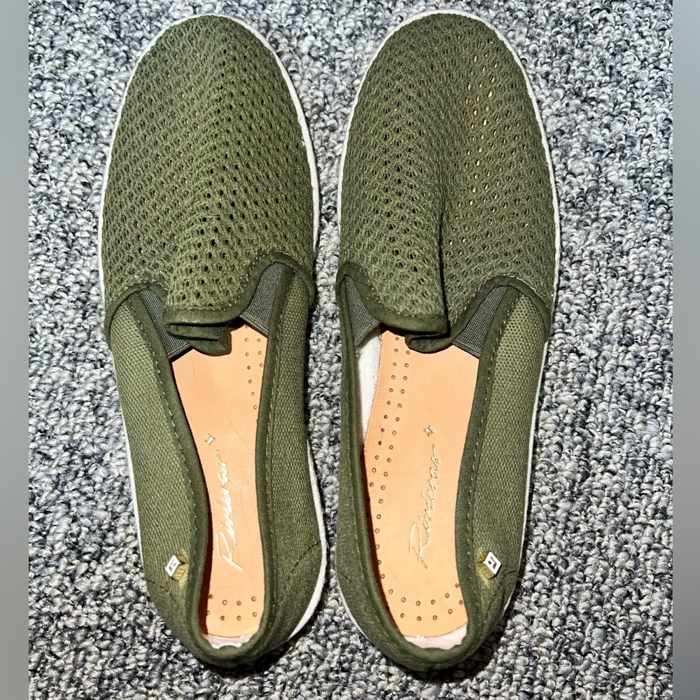 Rivieras cotton canvas & mesh slip on - NEVER WORN